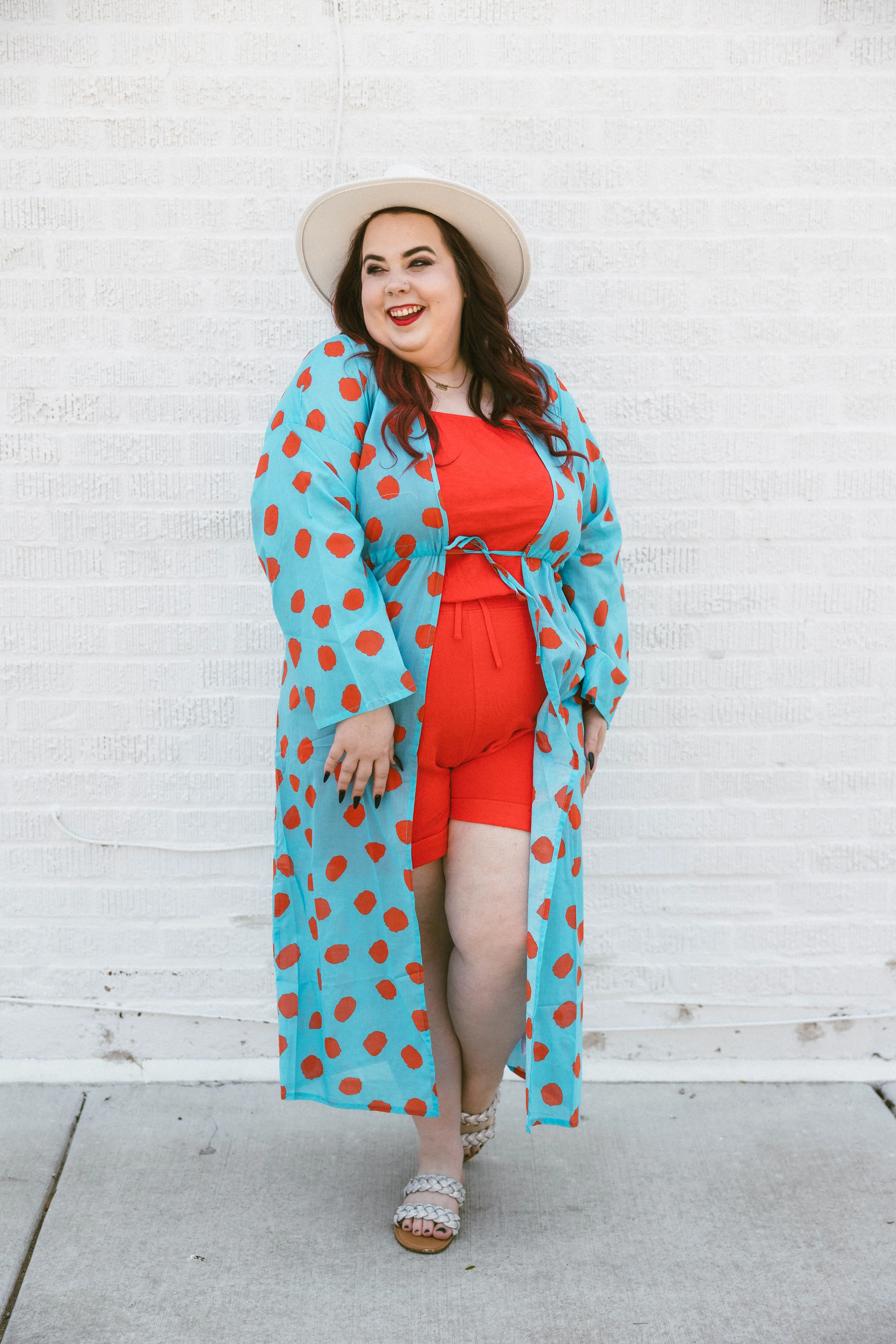 atlantic duster in poppy polka dot