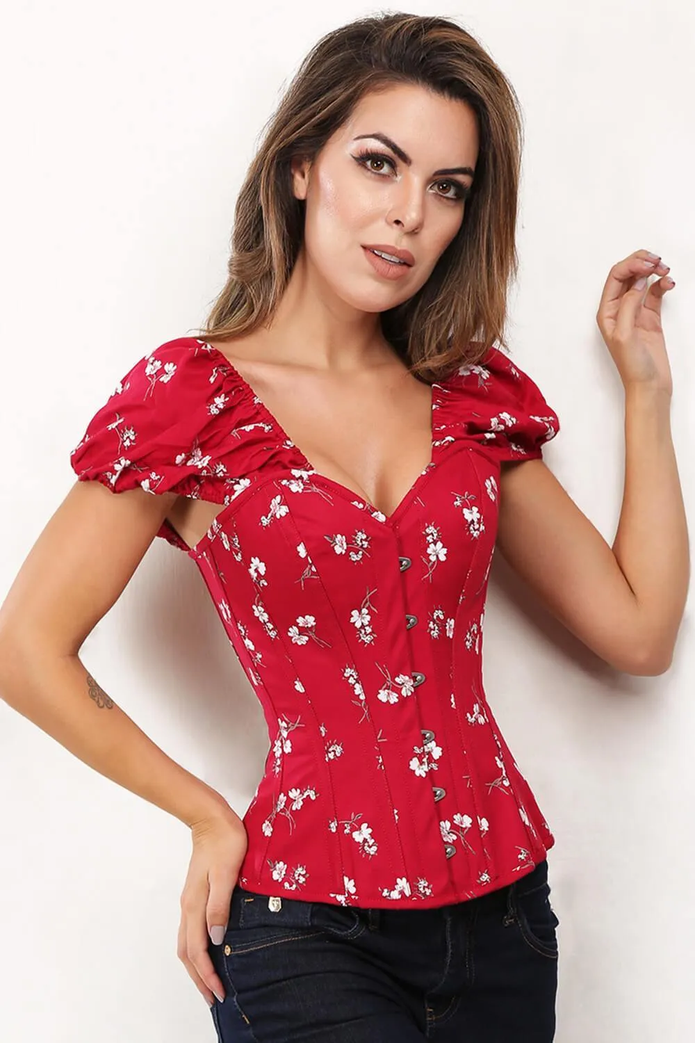 Aubriella Overbust Floral Summer Corset