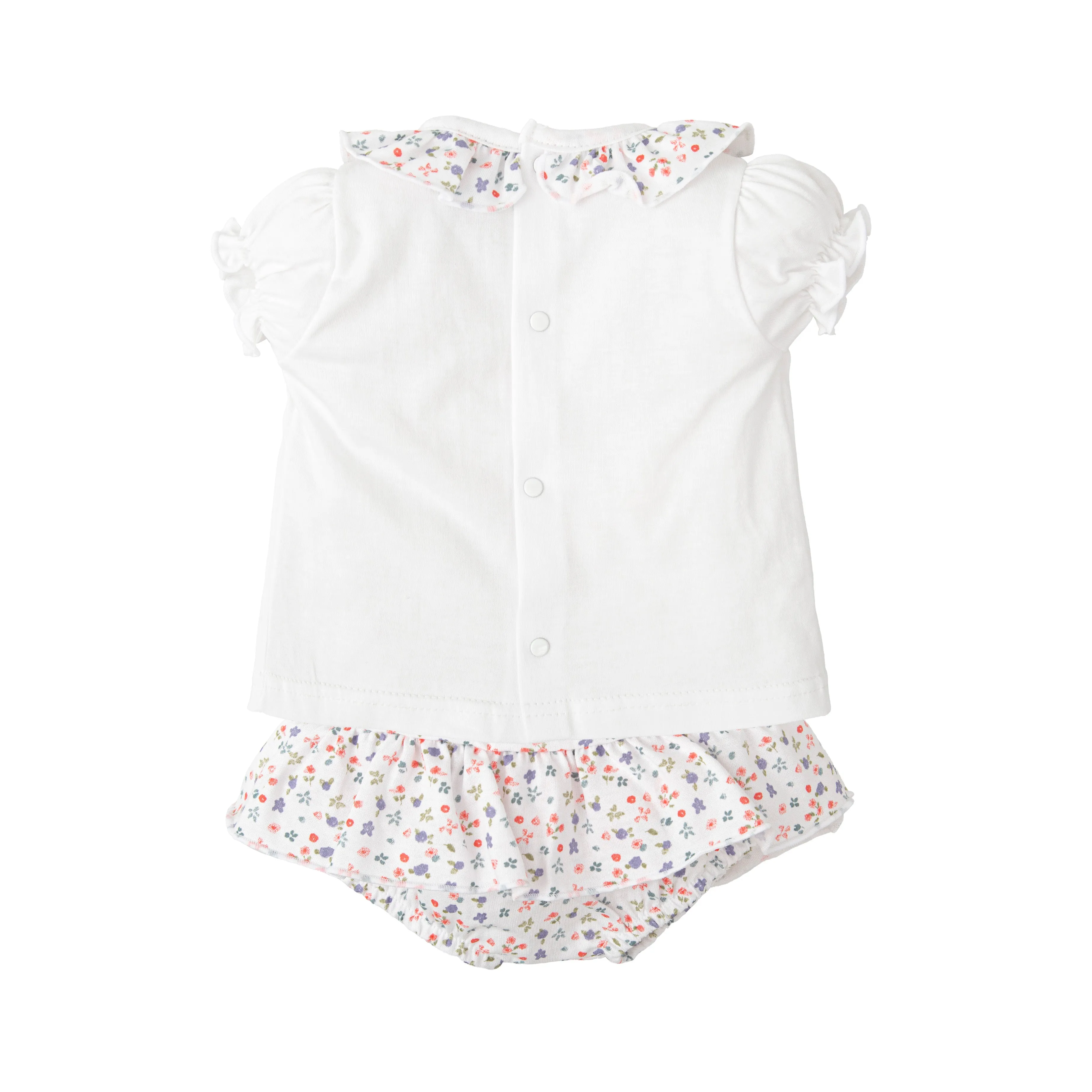 Babidu Luciernaga Top & Bloomers Set - White Floral