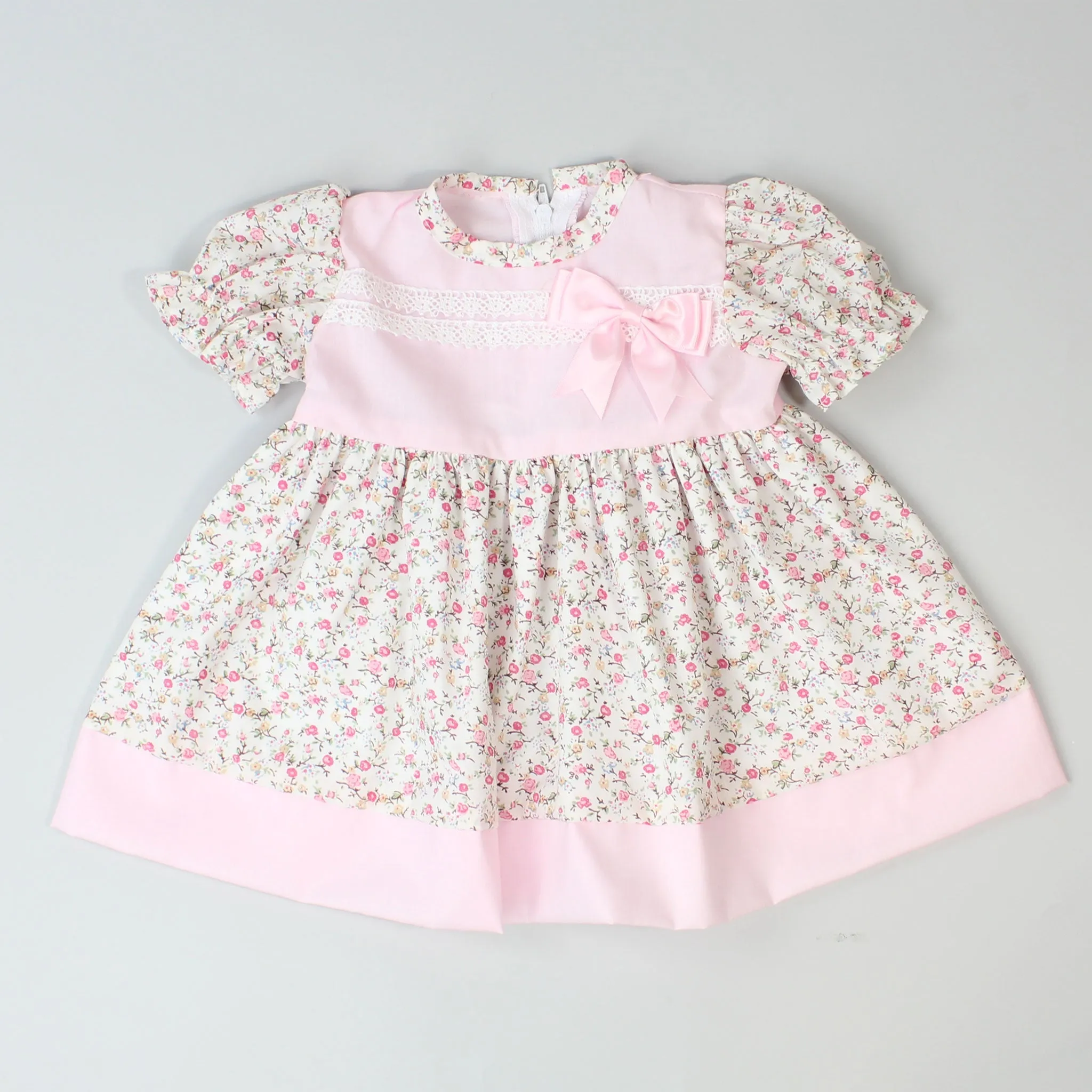 Baby Girl Summer Dress - Floral Design Pink