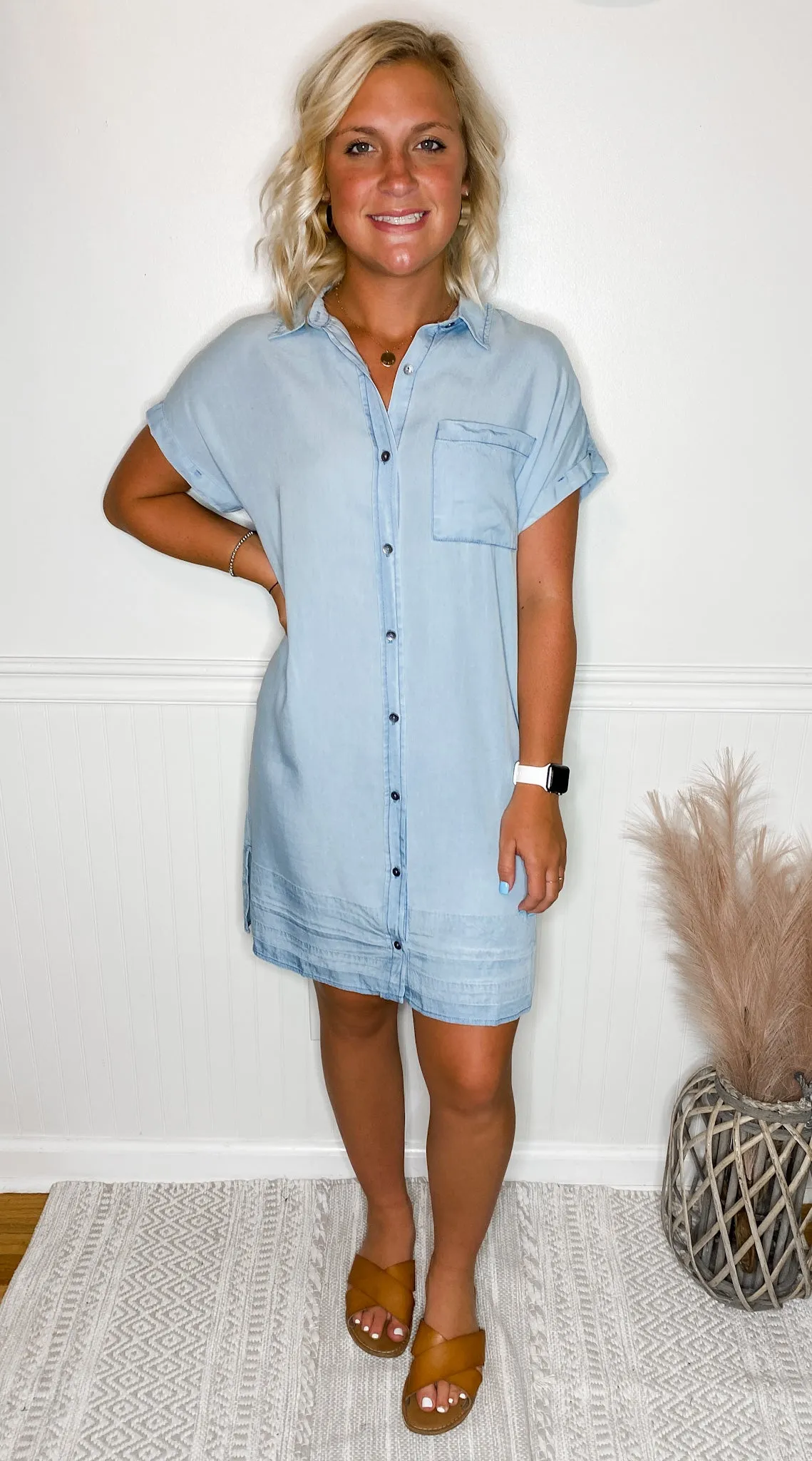 Back To Basics Chambray Dress
