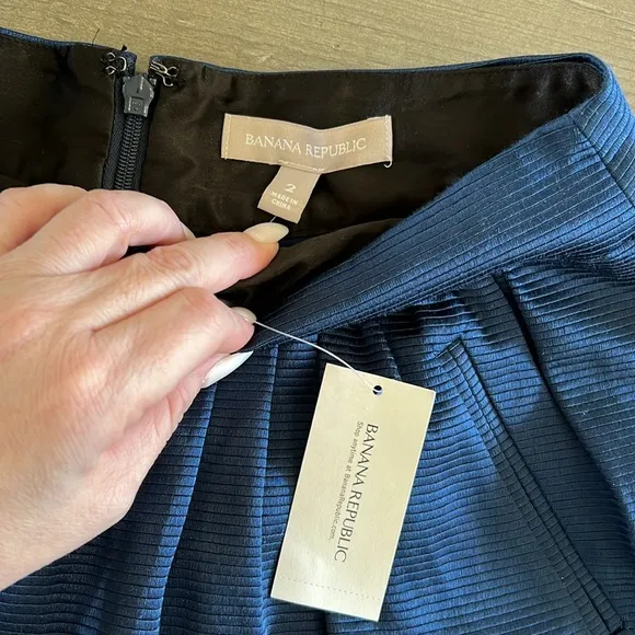 Banana Republic Navy Blue Mini Skirt NWT