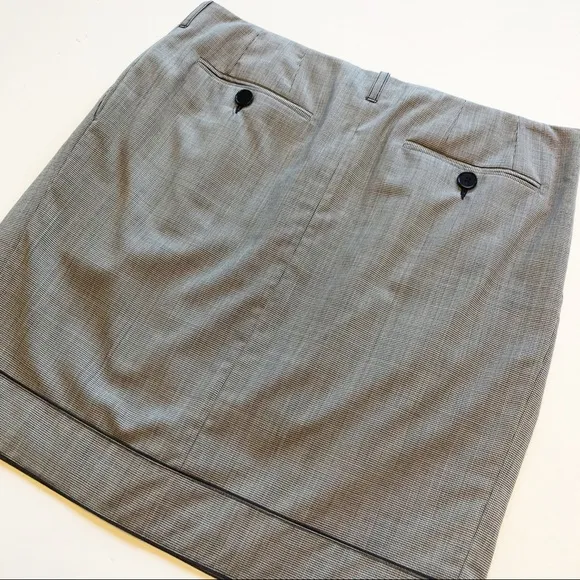 Barbara Bui Houndstooth Check Career Skirt