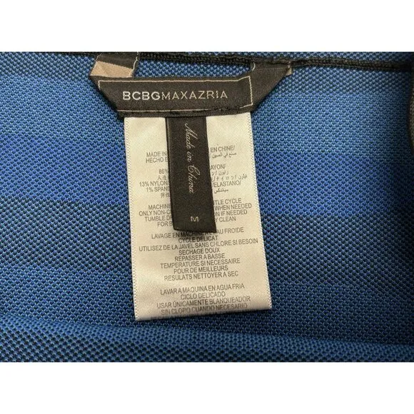 BCBG MAX AZRIA Lager Pencil Skirt High Waist Bandage Form Fitting Blue Medium