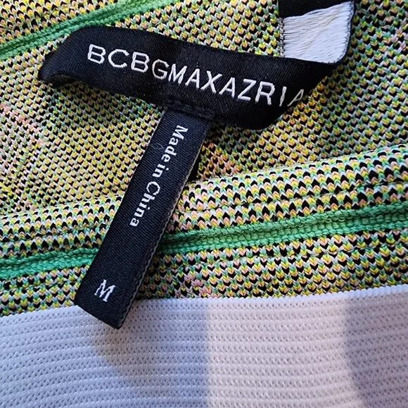 BCBGMAXAZRIA Alex Geo-Print Knit Pencil Skirt Size M