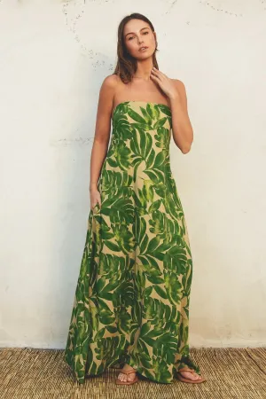 BEAUTIFUL ESCAPE STRAPLESS MAXI DRESS
