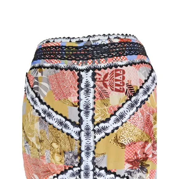 Bhanuni by Jyoti Taylor 10 Embroidered Patchwork Maxi Skirt BOHO Anthropologie