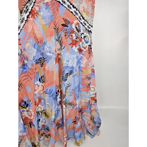 Bhanuni by Jyoti Taylor 10 Embroidered Patchwork Maxi Skirt BOHO Anthropologie