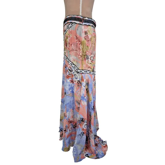 Bhanuni by Jyoti Taylor 10 Embroidered Patchwork Maxi Skirt BOHO Anthropologie