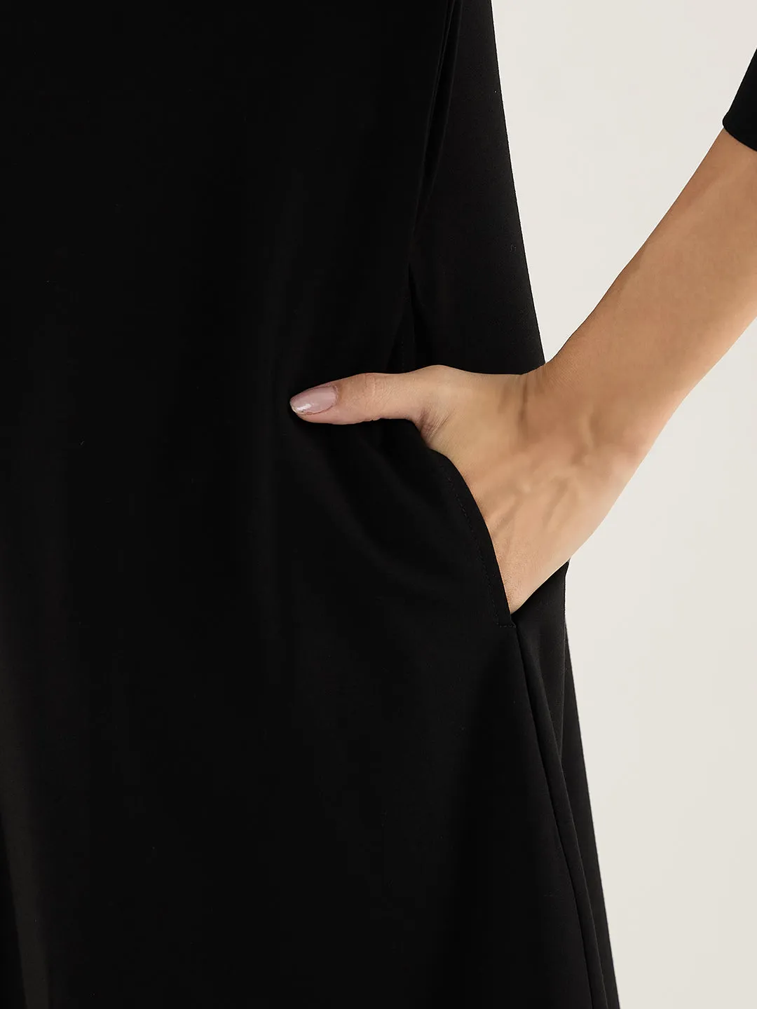 Black A-Line Travel Dress