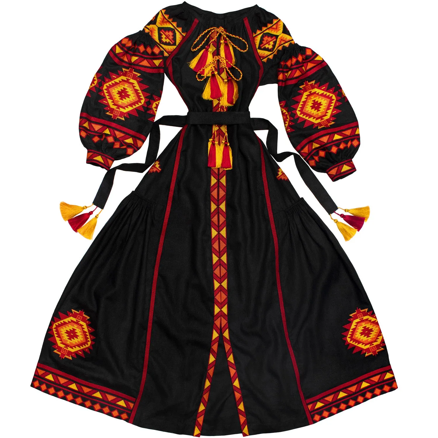 Black Kaftan in Bohemian style