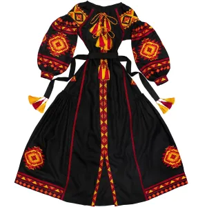 Black Kaftan in Bohemian style