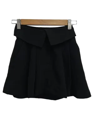Black Pleated Collar Skort
