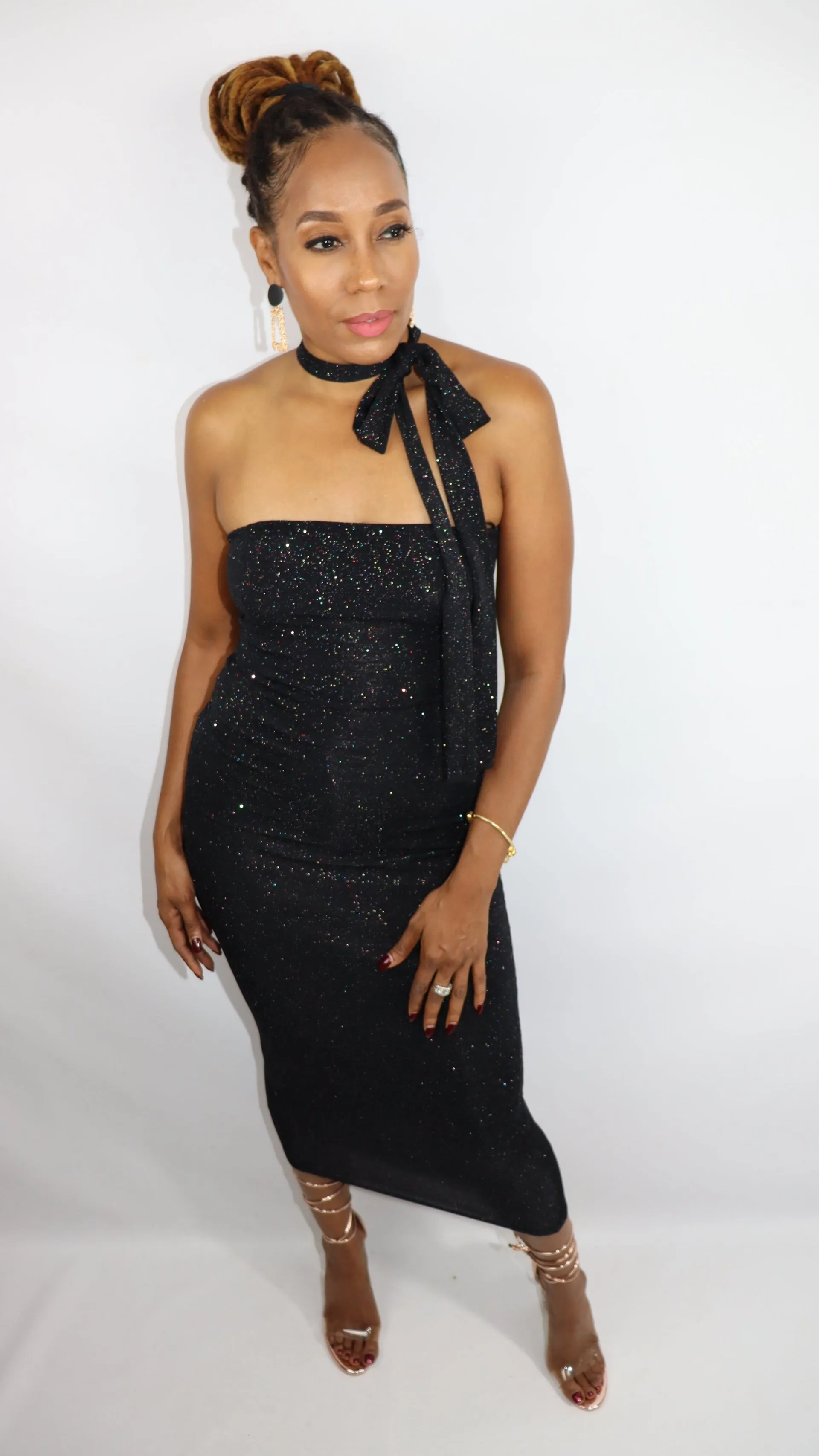 Black Tie Affair Collar Dress