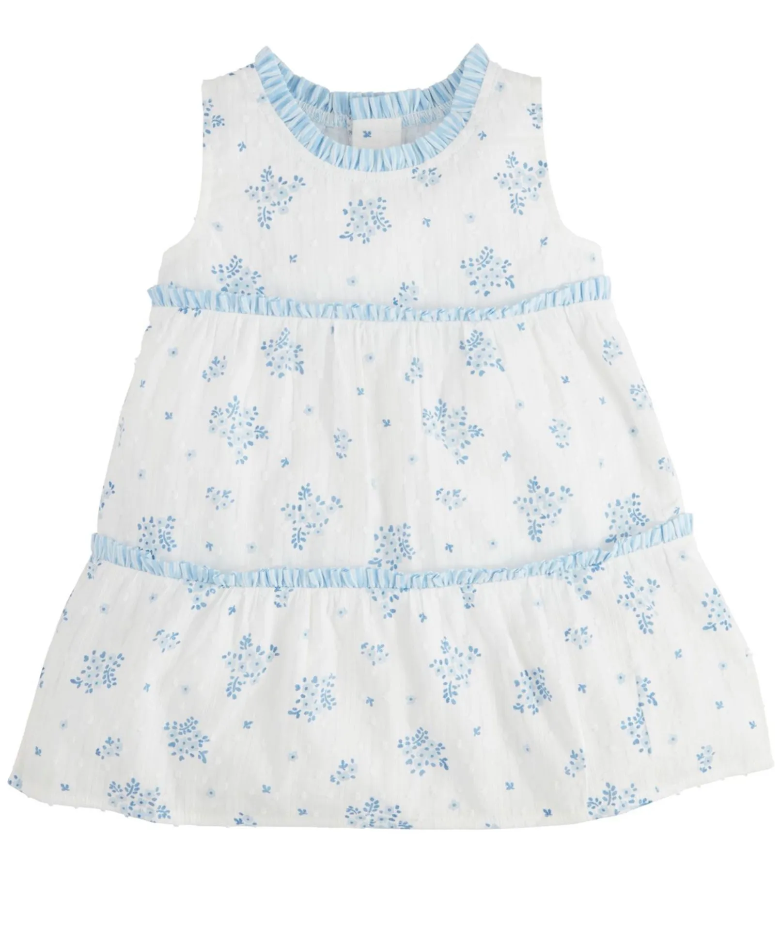 Blue Floral Tiered Dress by Mud Pie