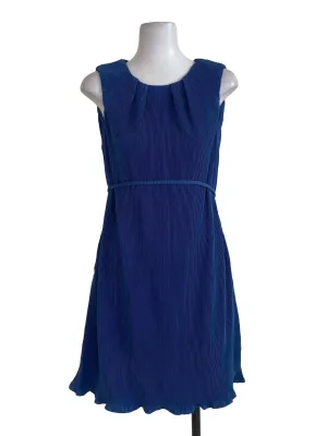 Blue Pleated Dress