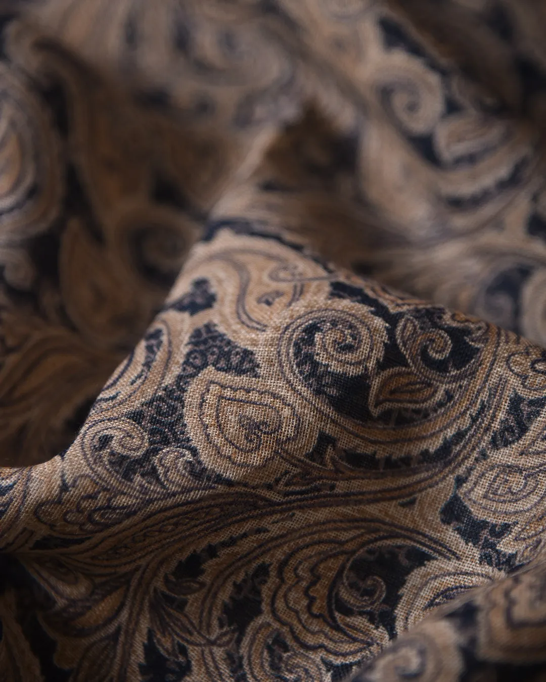 Blue Pure Linen Printed Unstitched Co-ord Set Fabric With Linen Bottom Fabric