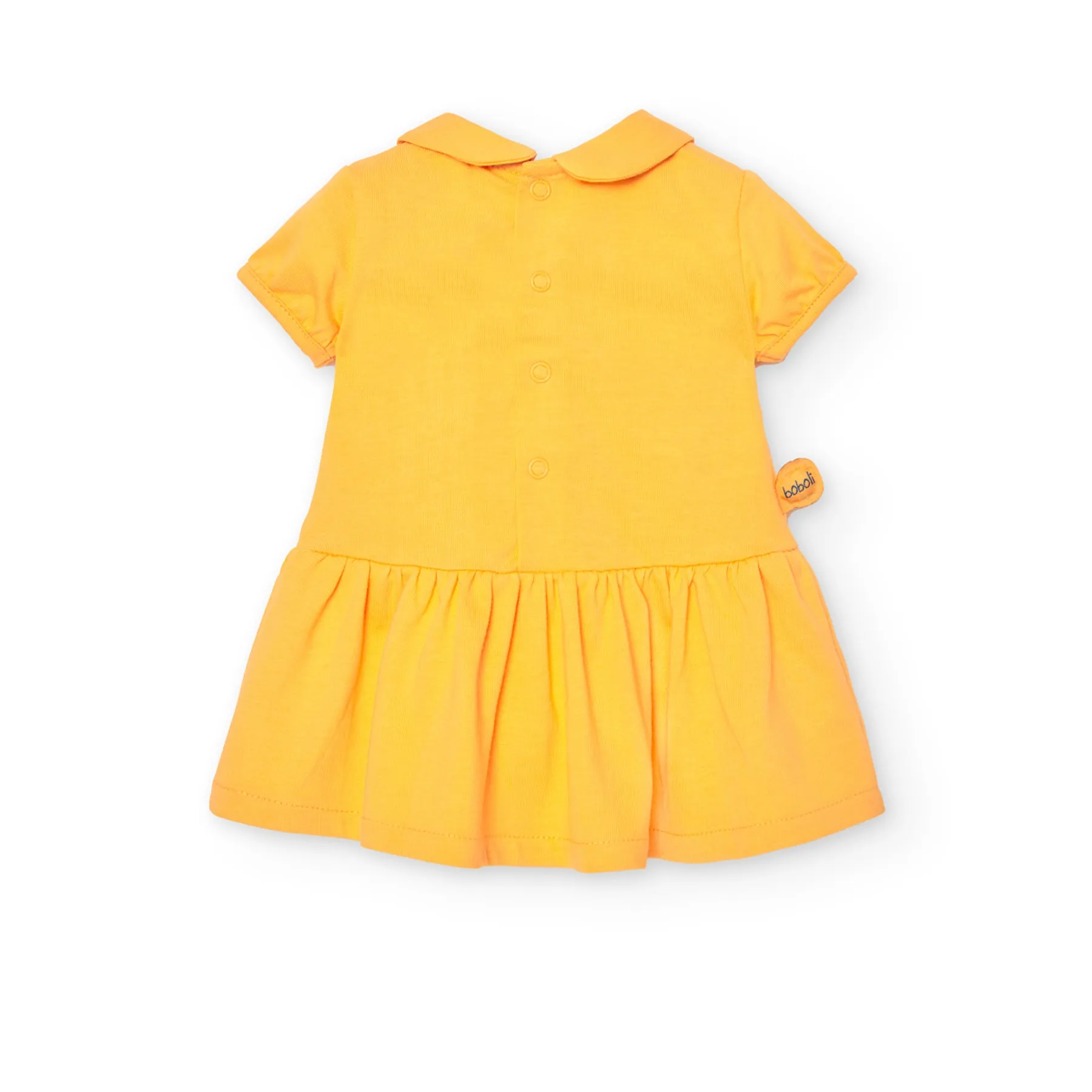 Boboli Summer Floral Detail Yellow Dress