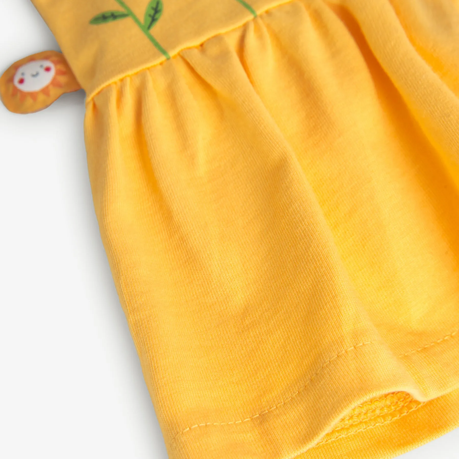 Boboli Summer Floral Detail Yellow Dress