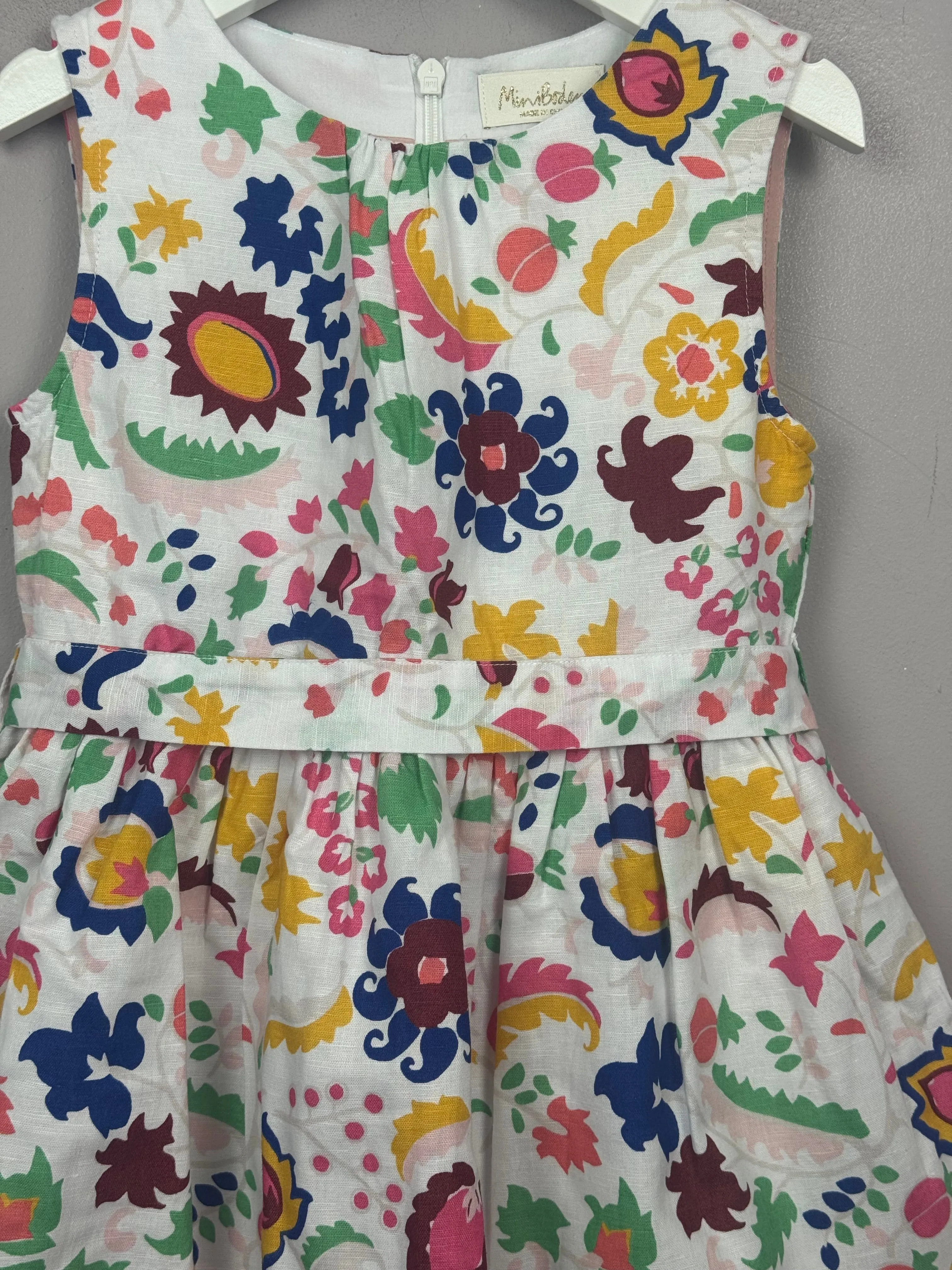 Boden Bright Block Print Dress 4-5y (gold label)