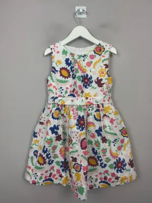 Boden Bright Block Print Dress 4-5y (gold label)