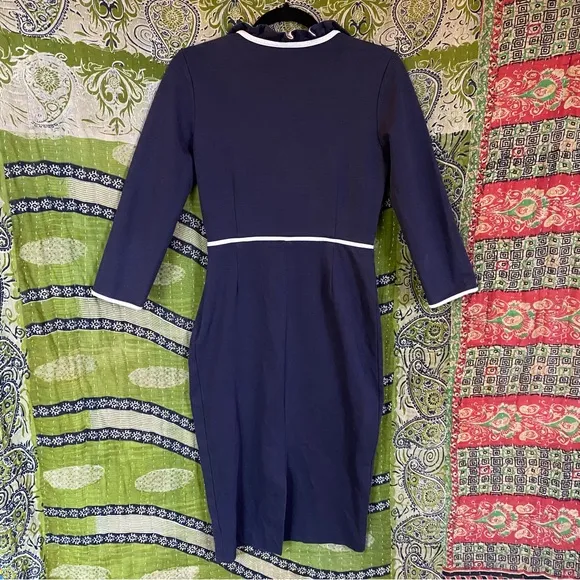 Boden Navy Layla Ponte Midi Dress Size 6
