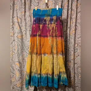 Boho Tie-Dye Maxi Skirt