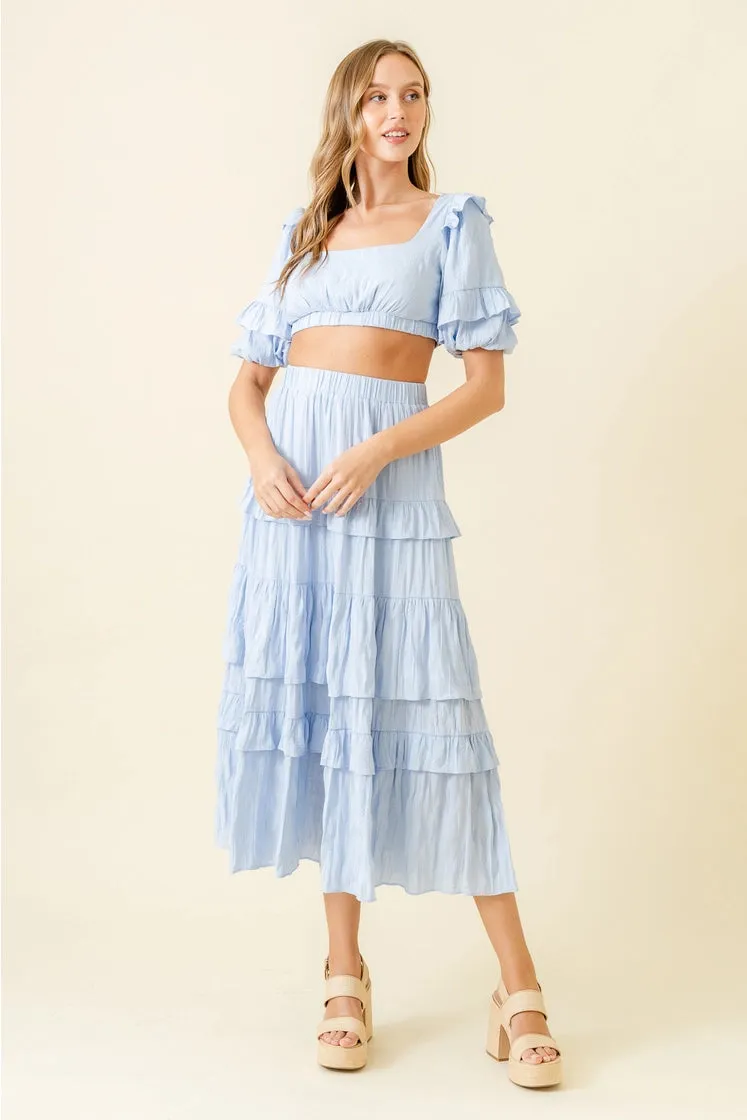 Boho Tiered Maxi Skirt