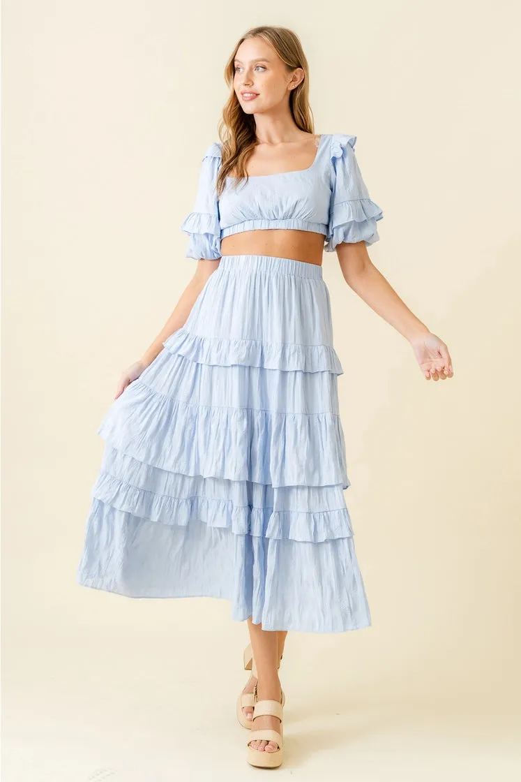 Boho Tiered Maxi Skirt