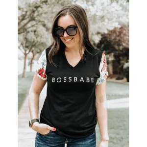 Bossbabe Sleeved Tee - Womens