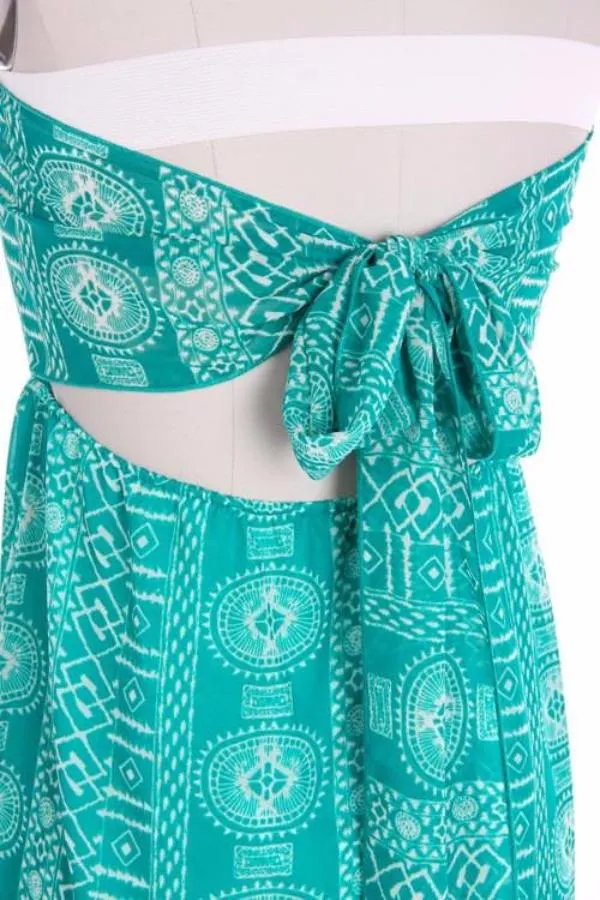 Bow Tie Back Boho Maxi Dress