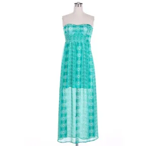 Bow Tie Back Boho Maxi Dress
