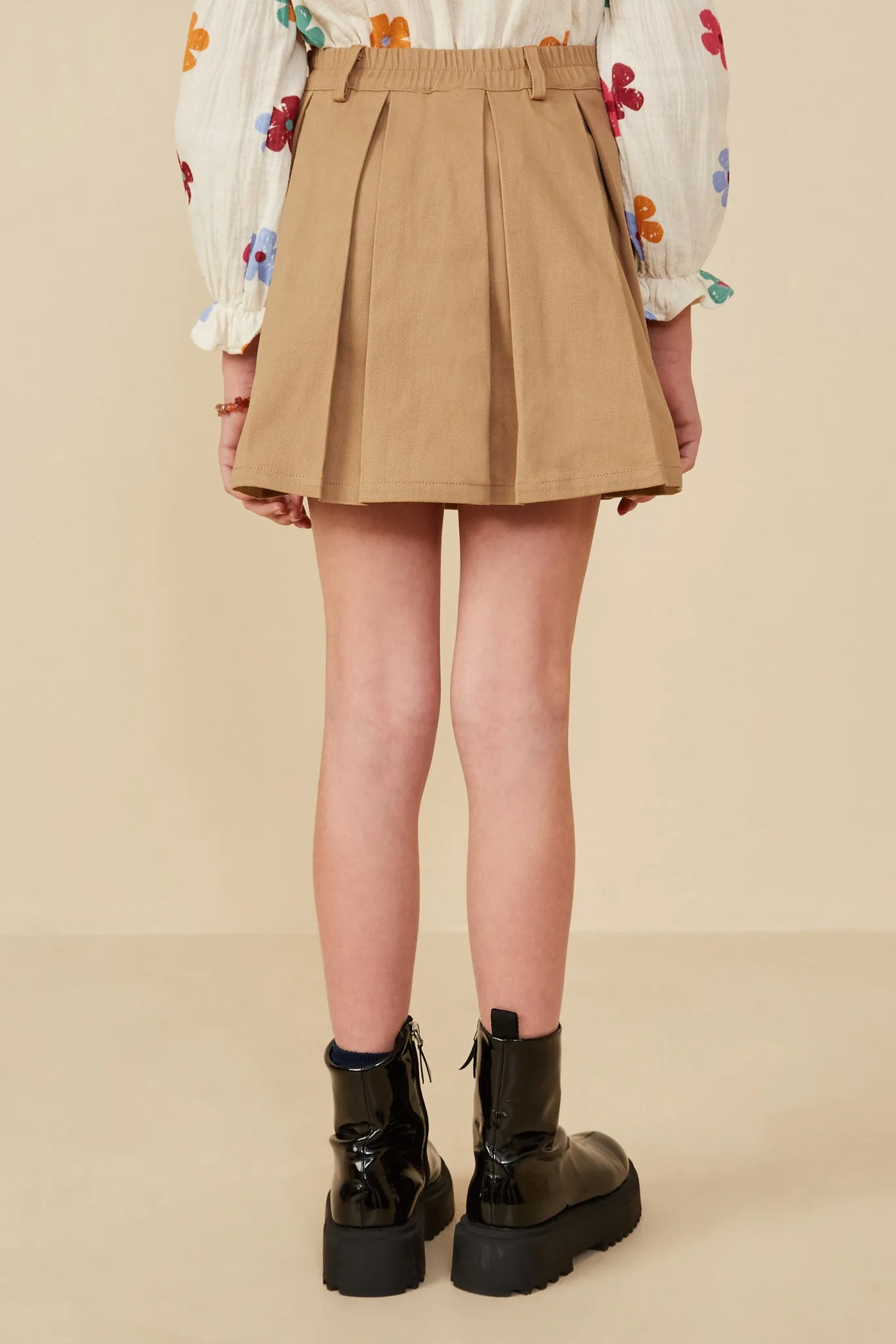 Box Pleated A Line Skirt