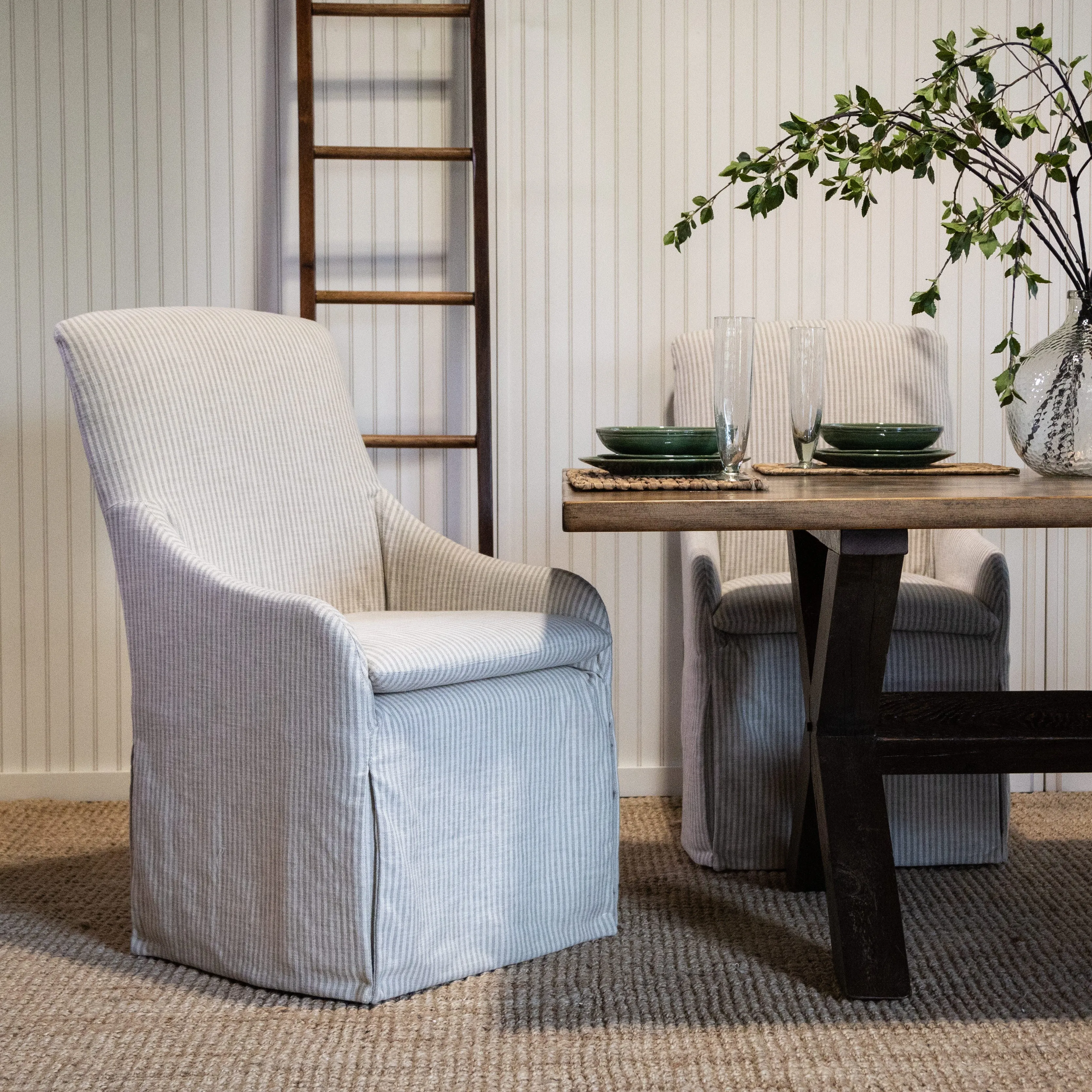Bramble Arm/Dining Chair - Slipcovered