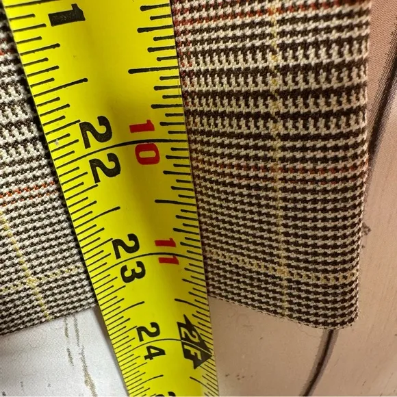 Brooks Brothers Plaid Skirt Pleated Clueless Wool Tan Knee Length A Line Skirt