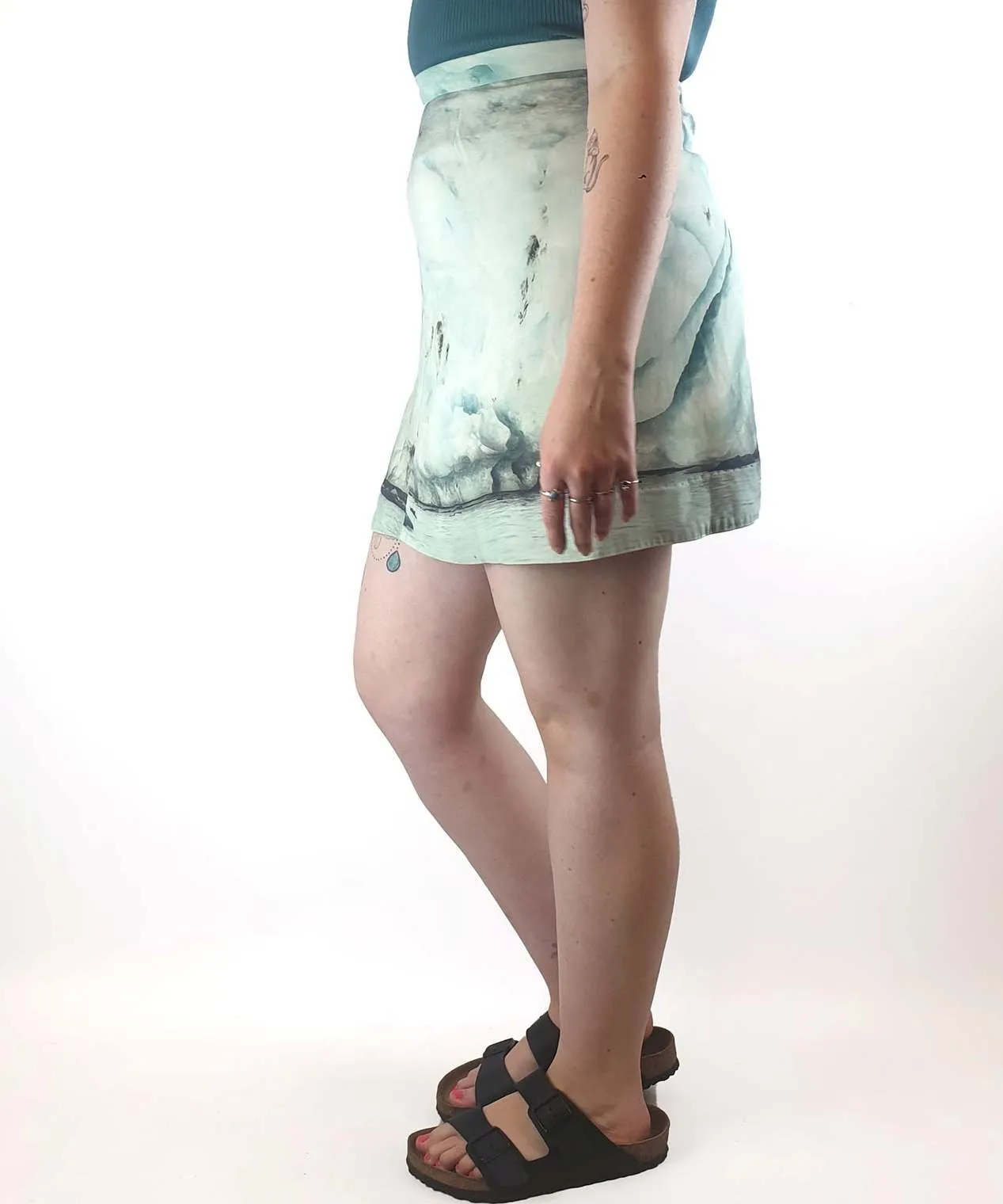 Bul unique green print skirt size 12