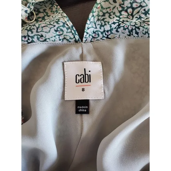 Cabi Garden Party Floral Print Ruffled Maxi Dress Women's Size 8 Boho Chic