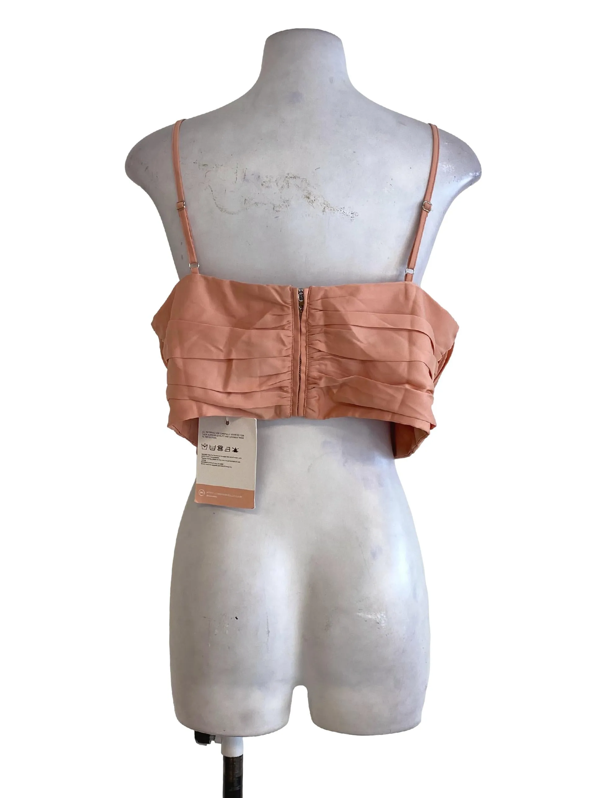 Cantaloupe Pleated Top