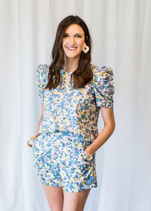 Cape Cod Blue Floral Shorts