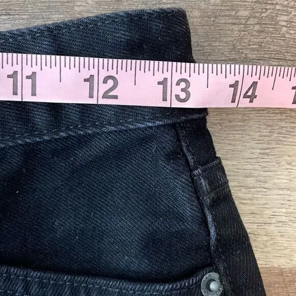 Carmar Womens Colin Double Zipper 100% Cotton Denim Mini Skirt Black Size 26