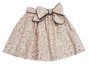 Cary Collection - Fall Floral print girl's bow skirt