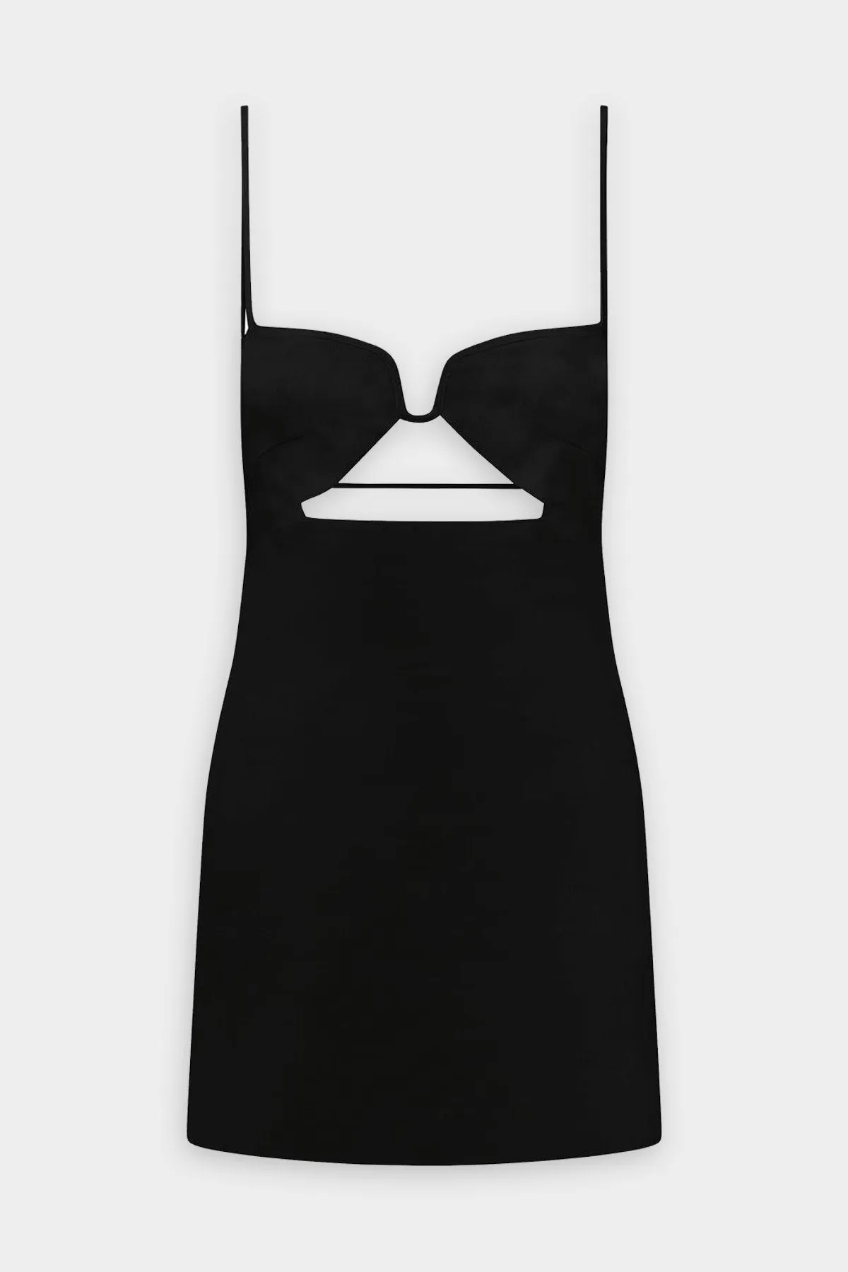 Chaleg Linen Short Dress in Black