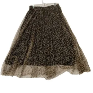 Cheetah Patterned Pleated Skirt