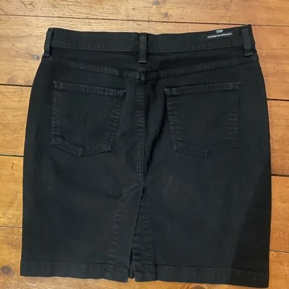 Citizens of Humanity Black Havana Pencil Skirt Denim Short Mini Skirt COH