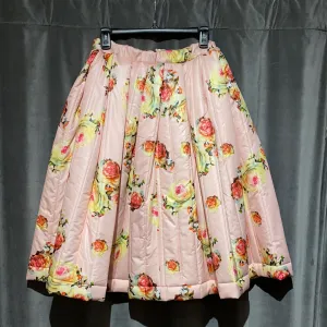 Comme des Garcons Pink Floral Puffer Full Skirt