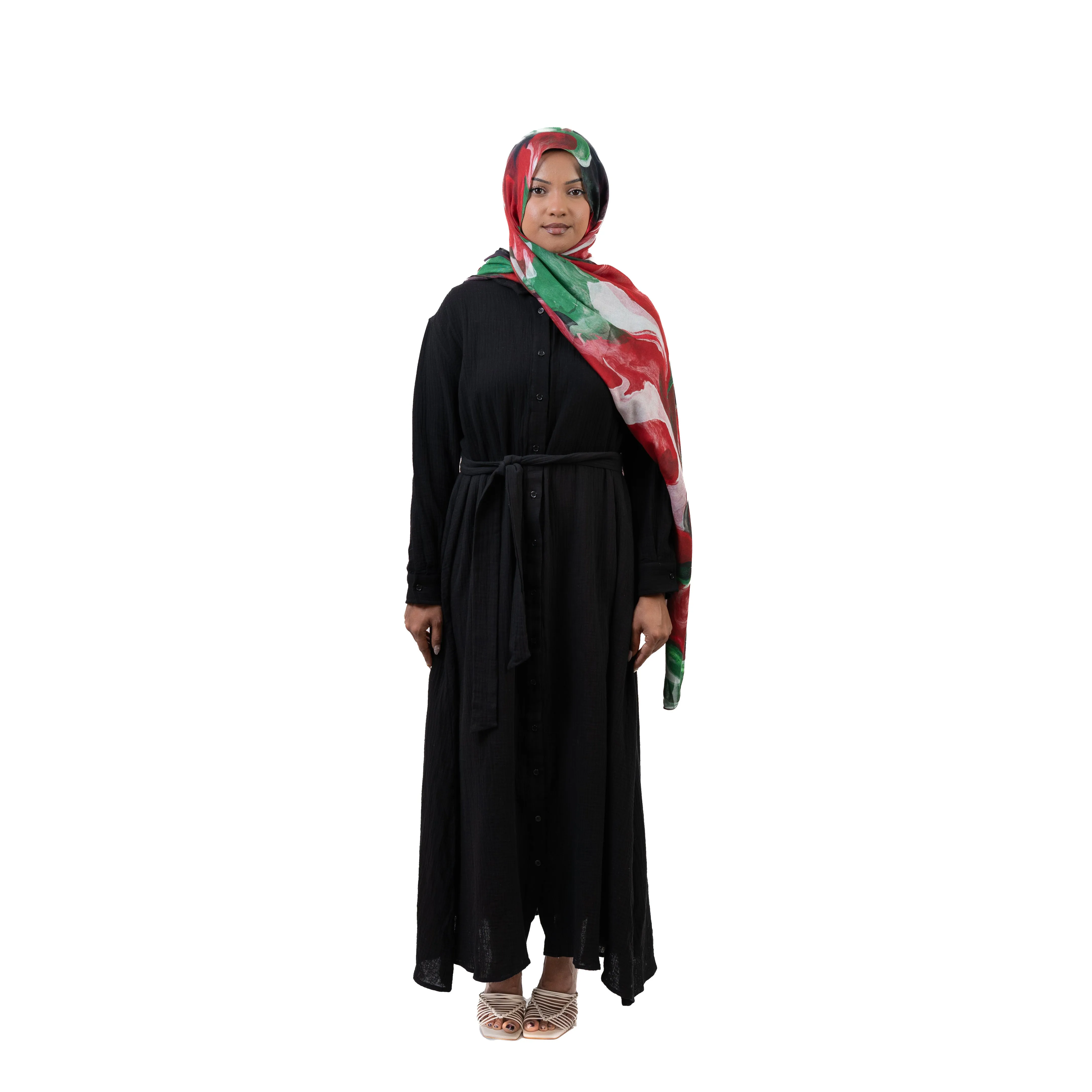 Cotton Maxi Dress - Black