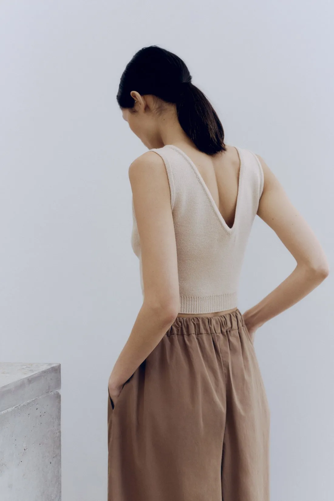 Cotton Maxi Pants, Caramel