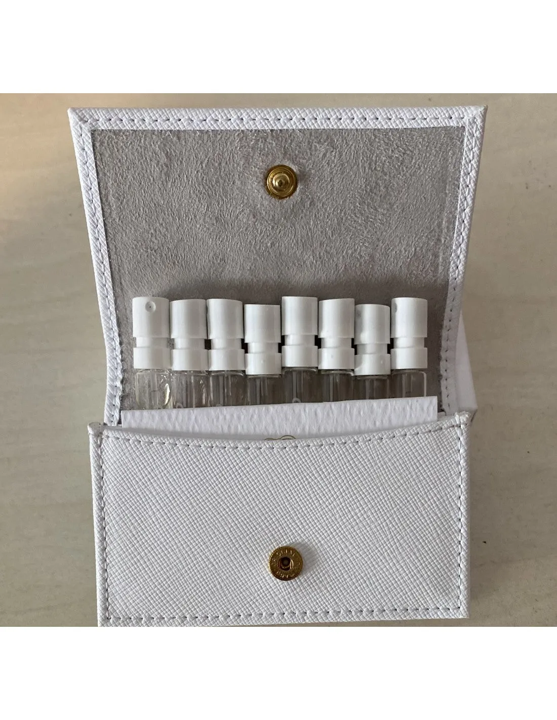 Creed official perfume sample set with luxury leather case - womens 8 x 1.7 ml 8 x 0.055 fl. oz. perfume tester