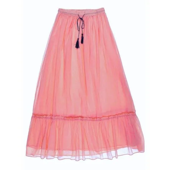 Custom Hand Dyed Vicolo Pink Maxi Skirt