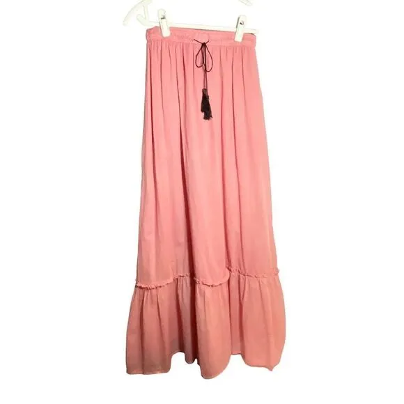 Custom Hand Dyed Vicolo Pink Maxi Skirt